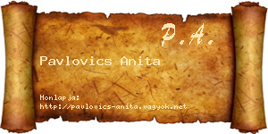 Pavlovics Anita névjegykártya